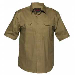 Khaki Lightweight Work Shirts for Men